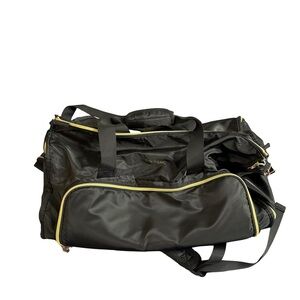 Source Unknown Black Travel Duffel with Gold Trim